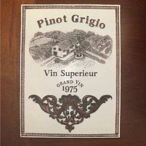 Vintage Style 1996 NVGA Pinot Grigio Wall Art
